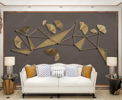 Tapete 3D Fototapete 3D Effekt Relief Goldene Geometrische Ginkgo Blätter Tapeten Kinderzimmer Wandbilder Wohnzimmer Schlafzimmer Wanddeko -ZX11366-400x280cm Tapete 3D Fototapete 3D Effekt Relief Goldene Geometrische Ginkgo Blätter Tapeten Kinderzimmer Wandbilder Wohnzimmer Schlafzimmer Wanddeko -ZX11366-400x280cm von ZXCHEE