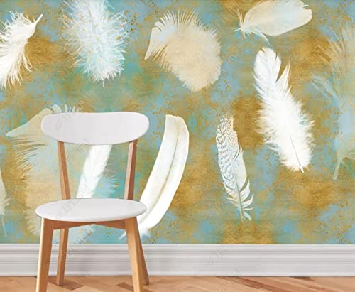 Tapete 3D Fototapete 3D Effekt Vintage Weiße Feder Tapeten Kinderzimmer Wandbilder Wohnzimmer Schlafzimmer Wanddeko -ZX06822-430x300cm Tapete 3D Fototapete 3D Effekt Vintage Weiße Feder Tapeten Kinderzimmer Wandbilder Wohnzimmer Schlafzimmer Wanddeko -ZX06822-430x300cm von ZXCHEE