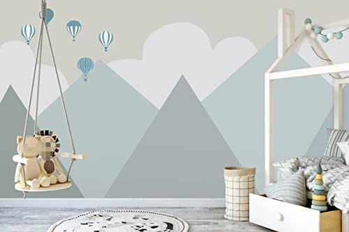 Tapete 3D Fototapete 3D Effekt Weiße Wolken Heißballon Tapeten Kinderzimmer Wandbilder Wohnzimmer Schlafzimmer Wanddeko -ZX14956-400x255cm von ZXCHEE