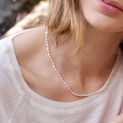 ZXCL NeuerminimalistischeechtePerlenkette 2mm /3-4mmGrößeSüßwasser-Perlenkette ColliereinfacherzarterSchmuck für Frauen-KKWX911-3-4mm ZXCL NeuerminimalistischeechtePerlenkette 2mm /3-4mmGrößeSüßwasser-Perlenkette ColliereinfacherzarterSchmuck für Frauen-KKWX911-3-4mm von ZXCL