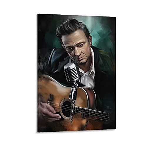 ZXCMNB Johnny Cash Fine Art America Leinwand Kunst Poster und Wandkunst Bilddruck Moderne Familienzimmer Dekor Poster 20x30inch(50x75cm) von ZXCMNB