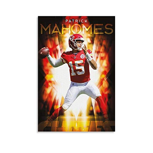 ZXCMNB NFL Kansas City Chiefs - Patrick Mahomes II 812 Poster dekorative Malerei Leinwand Wandkunst Wohnzimmer Poster Schlafzimmer Malerei 12x18inch(30x45cm) von ZXCMNB