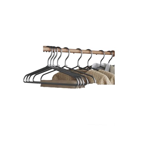 Edelstahl Kleiderbügel Hause Schlafsaal Multifunktionale Kleiderschrank Eingebaute Lagerung Rack(Grey,30pcs) von ZXCMY
