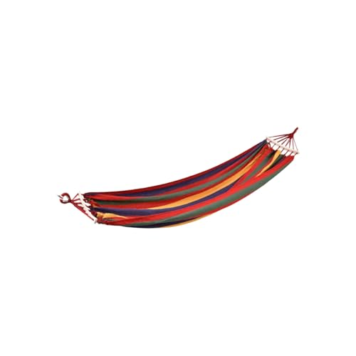 Hängematte aus Segeltuch mit Holzstäben for Camping im Freien. Tragbar, waschbar, einfach aufzubauen und praktisch.(Rosso) von ZXCMY