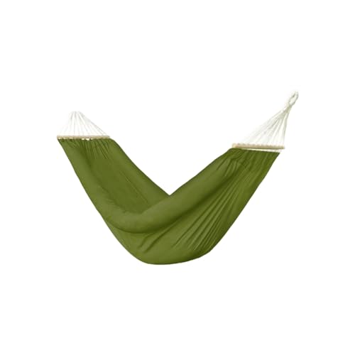 Hängematte aus Segeltuch mit verdickten Holzstäben for Reisen im Freien, tragbar, Hängematte for Aufhängen am Baum(Groen,L) von ZXCMY