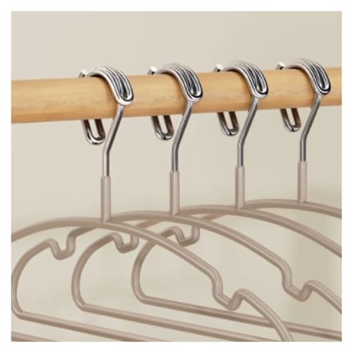 Kleiderbügel aus Eisen mit Schnallenhaken, Nut, Nicht leicht zu verformen, multifunktionale Kleiderbügel for den Haushalt(Bruin,One Size) von ZXCMY