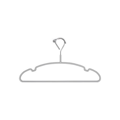 Kleiderbügel aus Eisen mit Schnallenhaken, Nut, Nicht leicht zu verformen, multifunktionale Kleiderbügel for den Haushalt(Grey,One Size) von ZXCMY