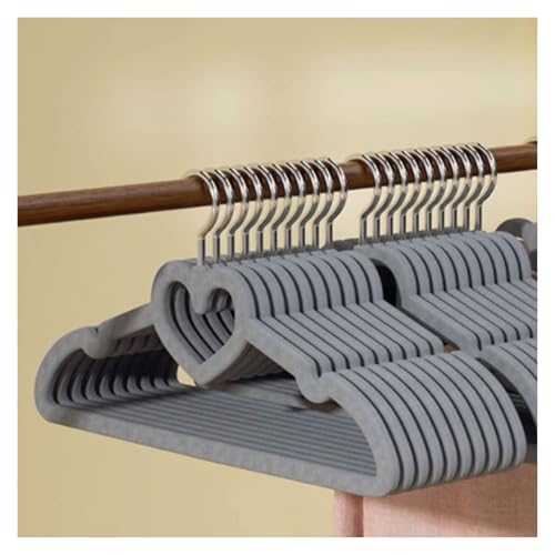 Kleiderbügel aus Kunstfaser, dünn, mit doppelseitigen Rillen, Mehrzweck-Kleiderschrank, integrierte Aufbewahrungsbügel(Grey,100pcs) von ZXCMY