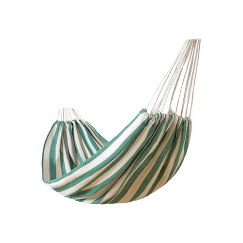 Leinwand Hängematte Mehrzweck Outdoor Camping Indoor Schlafsaal Waschbar Tragbare Hängematte(Groen) von ZXCMY