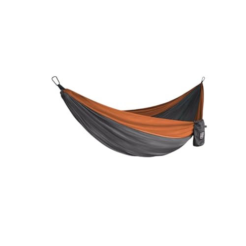 Nylon-Hängematte for Outdoor-Camping, Reisen, Mehrzweck, Gute Tragfähigkeit, tragbar, Hängematte for Aufhängen am Baum(Gray-orange) von ZXCMY