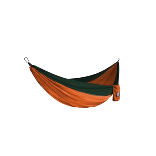 Nylon-Hängematte for Outdoor-Camping, Reisen, Mehrzweck, Gute Tragfähigkeit, tragbar, Hängematte for Aufhängen am Baum(Orange-Green) von ZXCMY