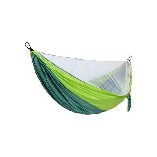 Nylon-Hängematte mit tragbarer seitlicher Aufbewahrungstasche aus Netz, tragbare Mehrzweck-Hängematte for Outdoor-Reisen(Pale Green) von ZXCMY