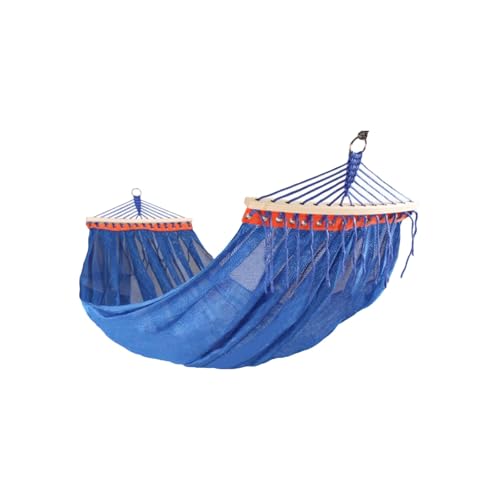 Nylonseil-Hängematte for Outdoor-Camping, multifunktional, leicht zu verstauen, robust (Bleu) von ZXCMY