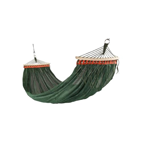 Nylonseil-Hängematte for Outdoor-Camping, multifunktional, leicht zu verstauen, robust (Groen) von ZXCMY
