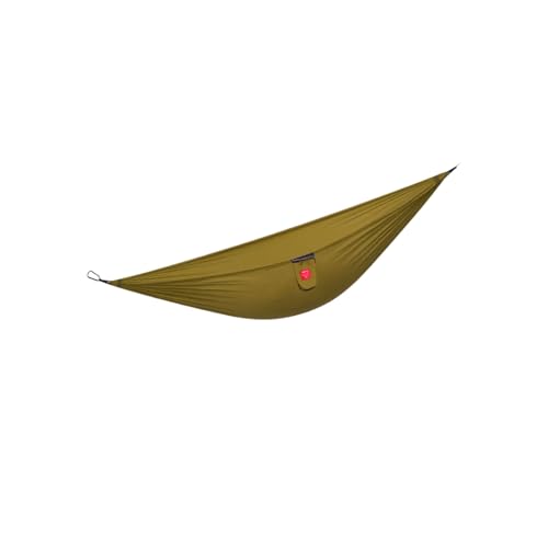 Polyester-Hängematte mit Aufbewahrungstasche Outdoor Camping Dickes Seil Tragbare Mehrzweck-Hängematte for Aufhängen am Baum(Kaki) von ZXCMY