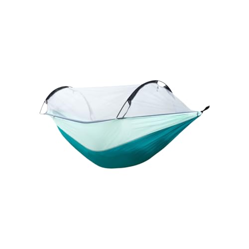 Polyester-Hängematte mit atmungsaktivem Mesh-Rahmen, multifunktional, tragbar, einfach einzurichten, Outdoor-Camping-Hängematte(Groen,S) von ZXCMY