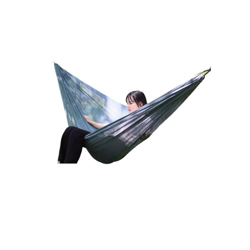 Rayon Hängematte Leichte Outdoor Camping Seite Mit Kleine Lagerung Tragbare Hängematte(Gray-Blue) von ZXCMY
