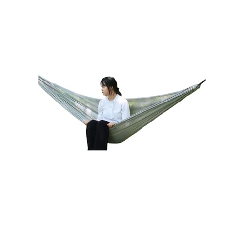 Rayon Hängematte Leichte Outdoor Camping Seite Mit Kleine Lagerung Tragbare Hängematte(Grey) von ZXCMY