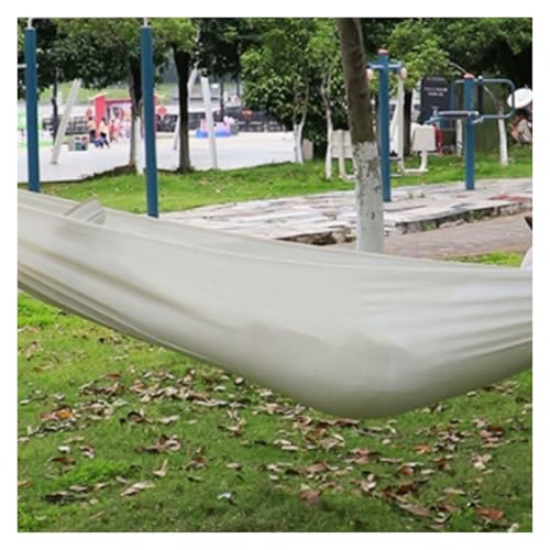 Rayon Hängematte Mesh Atmungsaktiv Outdoor Reise Leichtgewicht Baum Hängen Kompakt Hängematte(Blanc) von ZXCMY