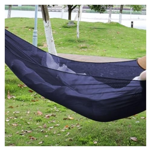 Rayon Hängematte Mesh Atmungsaktiv Outdoor Reise Leichtgewicht Baum Hängen Kompakt Hängematte(Cyan) von ZXCMY