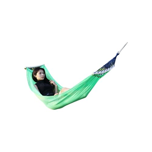 Rayon Seil Hängematte Mit Holz Sticks Mesh Tragbare Outdoor Camping Atmungsaktive Hängematte(Groen) von ZXCMY