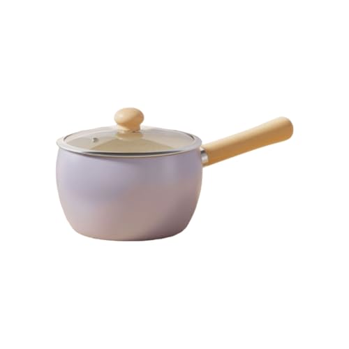 ZXCMY Keramikmilchpfanne Milchpfanne mit Deckel Leichter Milchpfanne Nicht-Stall-Milchpfanne Haushaltsmilchpfanne leicht zu reinigen Milchpfanne von ZXCMY