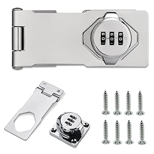 Household Cabinet Password Locks, Tool Box Hasp, Replacement 3 Digit Combination (Silver) von ZXCVB