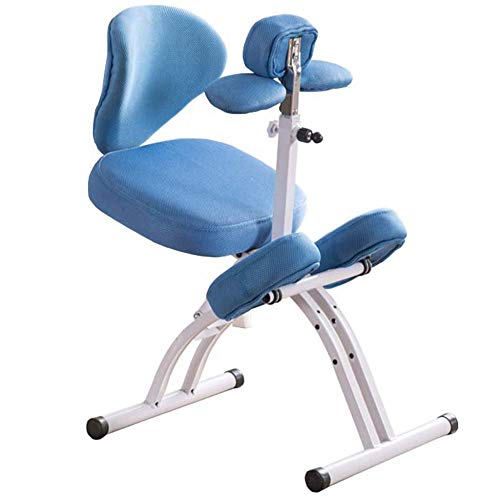 Kniestuhl Ergonomischer Büro-Meditationsstuhl Speziell Für Schüler Um Die Sitzhaltung Zu Korrigieren Und Buckligen Vorzubeugen,Blue von ZXCVB