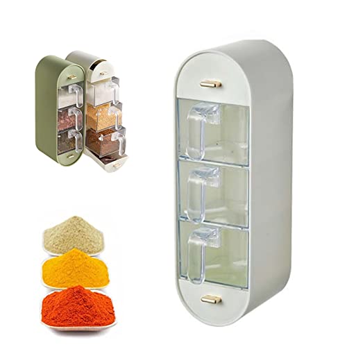 Wall-Mounted Spice Organizer, 5-Layer Non-Punching Seasoning Rack Organizer (White) von ZXCVB