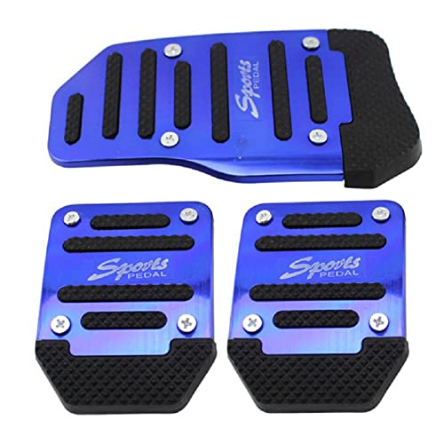 ZXCVB Car Anti-Skid Foot Pedal, Car Pedal Pads Auto Sports Gas Fuel Petrol Clutch Brake Pad Cover Foot Pedals Rest Plate Kits, Anti Skid Automatic Manual Gas Brake Foot Pedal Pad Cover (Blue,Manual) von ZXCVB