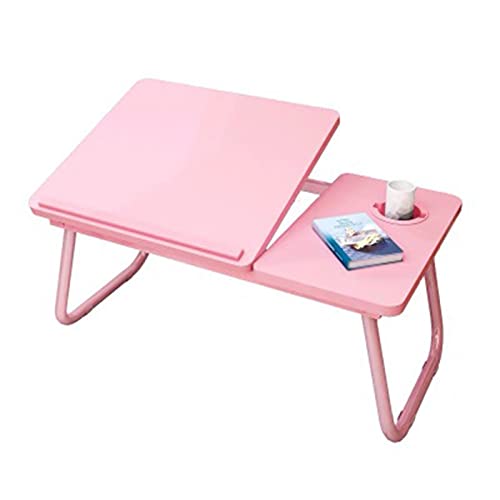 ZXCVB Laptop Tisch,Laptoptisch Betttisch,tragbar Notebook-Ständer, Faltbare Betttisch Für Lesen,für Bett Und Sofa Laptop Lesen Von Büchern, Filmen,55 * 32 * 25cm,Pink von ZXCVB