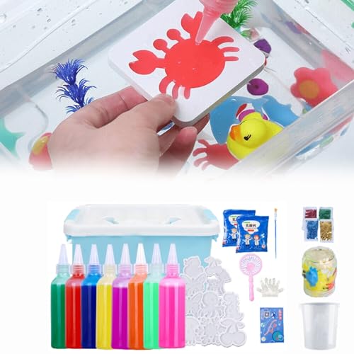 ZXCVB Paint-to-Play – Mess-Free Magic Paint for Kids, Aqua Fairy Water Gel Kit (8 Colors) von ZXCVB