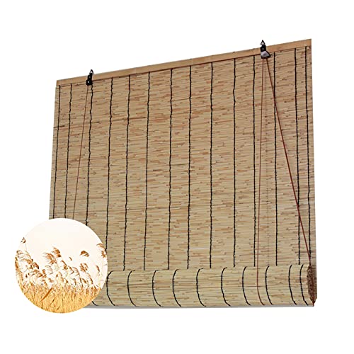 ZXCVBAS Bambusrollo,Bambusrollos,Jalousien,Schilf Vorhang,Rollo,Bambusrollo Blickdicht,Jalousie Bambus Rollo,Bambus Roll Up Window Blind Sonnenschutz, Lichtfilter Rollläden,70x230cm/28x91in von ZXCVBAS