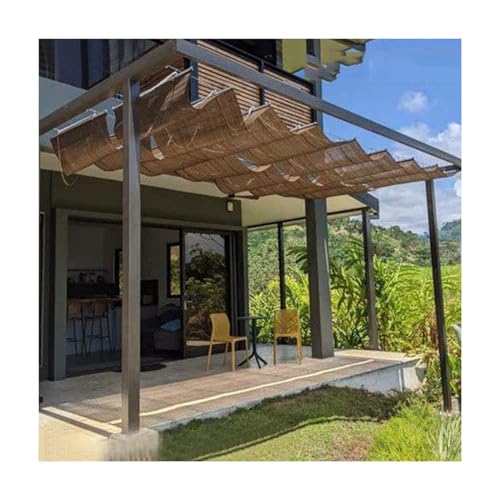 U Shape Wave Sun Sail，Wave Shade Sail Awning，Wave Shade Cover，U-förmige Gleitdraht-Markise,for Pergola,Terrasse,Terrasse, Hof, Pavillon im Freien,individuell,schwarz(Size:W1.8*L9m/W5.90*L29.53ft) von ZXCVBNAS