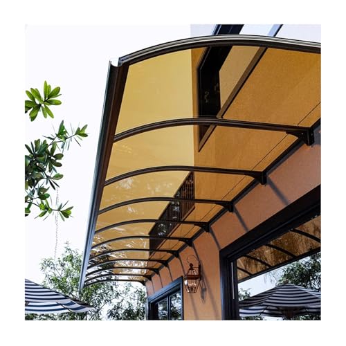 Überdachung Haustürvordach，selbstreinigende Polycarbonat-Abdeckung for die Vordertür,Außeneingang,Türmarkisen außen,UV-, Regen-und Schneeschutz,for Türeingang,Innenhof(150x300cm/59.1x118.1in) von ZXCVBNAS
