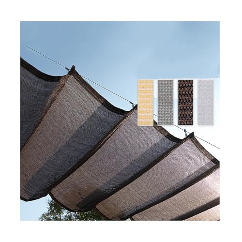 Wave-Sonnensegel，Einziehbar Sonnensegel，U Shape Wave Shade Cover，verschiebbares Wellen-Sonnensegel, U-förmige Gleitdraht-Markise,for Pergola,Terrasse,Deck,Hof,Pavillon(Size:W0.8*L3m/W2.62*L9.84ft) von ZXCVBNAS