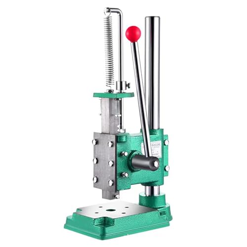 ZXCVBNMQ Desktop-Handstanzmaschine Leder Locher Multifunktions-Handlocher Manueller Pressstempel zum Crimpen Formen Schneiden Drehen (Square Heads 160KG) von ZXCVBNMQ