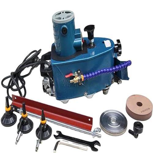 ZXCVBNMQ Elektrische Glaskantenschleifmaschine, tragbare kleine 8000 U/min gerade und runde Fasenschleifmaschine Acrylmarmor Keramik Poliermaschine von ZXCVBNMQ