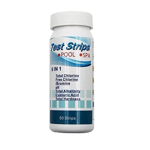 ZXCVWWE 6-in-1 Schwimmbad PH Testkarte Chlor Rest PH Wert Härte Alkalität PH Pooltester Zubehör W1m2 Streifenreiniger TES ZXCVWWE 6-in-1 Schwimmbad PH Testkarte Chlor Rest PH Wert Härte Alkalität PH Pooltester Zubehör W1m2 Streifenreiniger TES von ZXCVWWE
