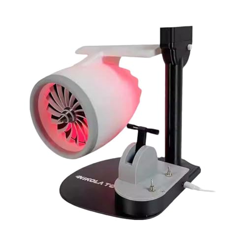 ZXCVWWE Desktop Turbofan Turbofan Motorform Turbojet Motor Modellbausatz Stange mit für Jungen Geschwindigkeit einstellbar Geschenk von ZXCVWWE