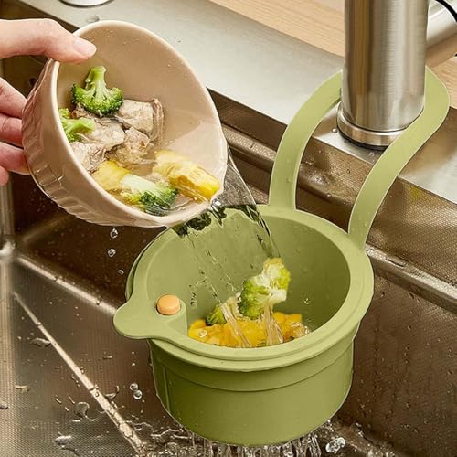 ZXCVWWE Küchenspüle, Siebkorb, selbstreinigende Spüle, Lebensmittelabfallfänger, Wasserhahn-Aufhängung, Presse, automatischer Abflusskorb, Abfallregal, Müllfänger für Reste ZXCVWWE Küchenspüle, Siebkorb, selbstreinigende Spüle, Lebensmittelabfallfänger, Wasserhahn-Aufhängung, Presse, automatischer Abflusskorb, Abfallregal, Müllfänger für Reste von ZXCVWWE