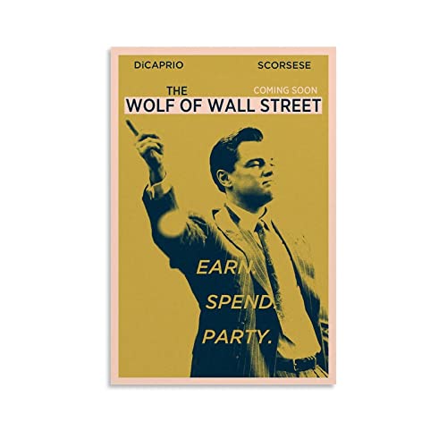 ZXCY Filmposter "The Wolf of Wall Street", Poster auf Leinwand, Kunst, Poster und Wandkunst, Kunstdruck, modernes Familienschlafzimmer, Dekoration, Poster, 50 x 75 cm von ZXCY