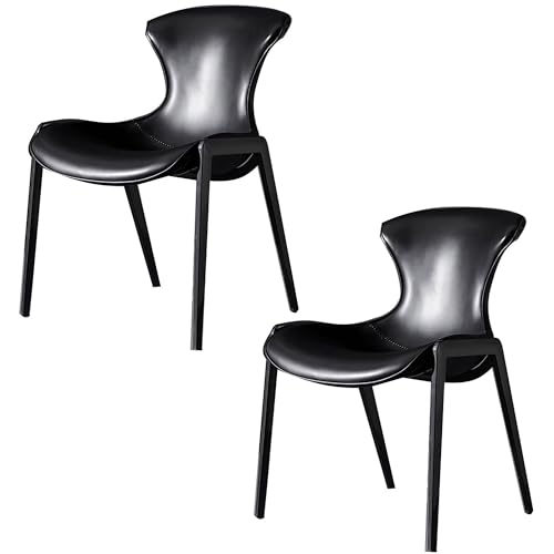 ZXDRYBHD 2er Set Moderne Esszimmerstühle, Gepolsterte Sattelleder Sitzfläche mit Rutschfesten Fußpads, für Küche, Bar, Empfang(Set of 2) von ZXDRYBHD