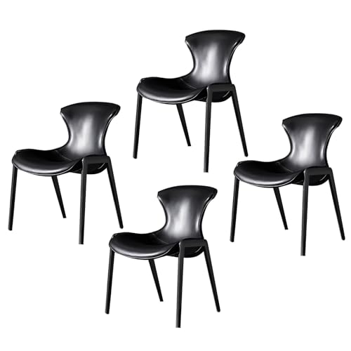 ZXDRYBHD 2er Set Moderne Esszimmerstühle, Gepolsterte Sattelleder Sitzfläche mit Rutschfesten Fußpads, für Küche, Bar, Empfang(Set of 4) von ZXDRYBHD
