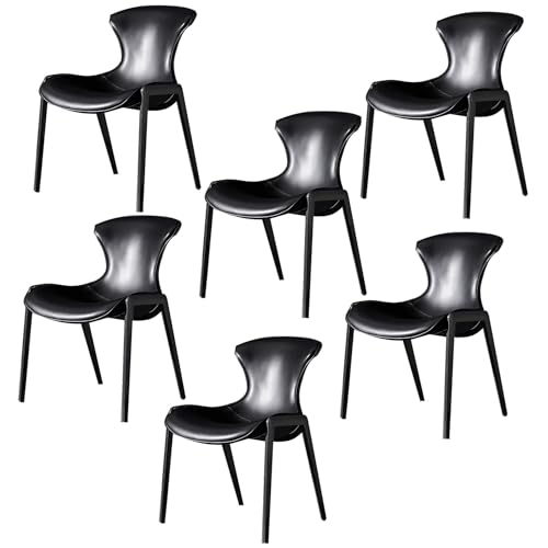 ZXDRYBHD 2er Set Moderne Esszimmerstühle, Gepolsterte Sattelleder Sitzfläche mit Rutschfesten Fußpads, für Küche, Bar, Empfang(Set of 6) von ZXDRYBHD
