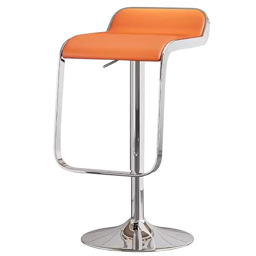 ZXDRYBHD Barhocker, Küchenstühle, Barstühle mit Fußstütze, Moderner Bar Hocker, Verstellbarer Drehbarer Küchenhocker, für Kitchen Island Home Pub (Color : Orange) von ZXDRYBHD