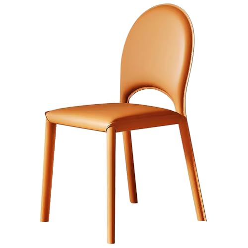 ZXDRYBHD Esszimmerstühle, Esszimmerstühle, cremefarbene Esszimmerstühle, moderne Küchenstühle, Hotelstühle, Restaurantstühle, Rückenstühle (Farbe: Orange) von ZXDRYBHD