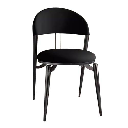 ZXDRYBHD Esszimmerstühle, Gepolsterte Esszimmerstuhl, Stühle Esszimmer mit Rückenlehne, für Küche, Esszimmer und Wohnzimmer (Color : Black) von ZXDRYBHD
