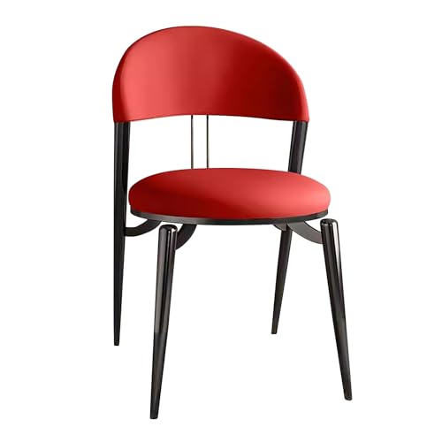 ZXDRYBHD Esszimmerstühle, Gepolsterte Esszimmerstuhl, Stühle Esszimmer mit Rückenlehne, für Küche, Esszimmer und Wohnzimmer (Color : Red) von ZXDRYBHD