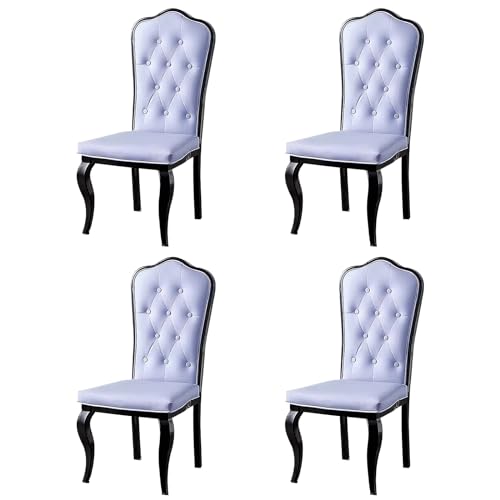 ZXDRYBHD Esszimmerstühle, Moderne Stühle 4er Set, Stuhl Esszimmer mit Hoher Rückenlehne, für Küche/Restaurant/Schlafzimmer (Color : Purple) von ZXDRYBHD